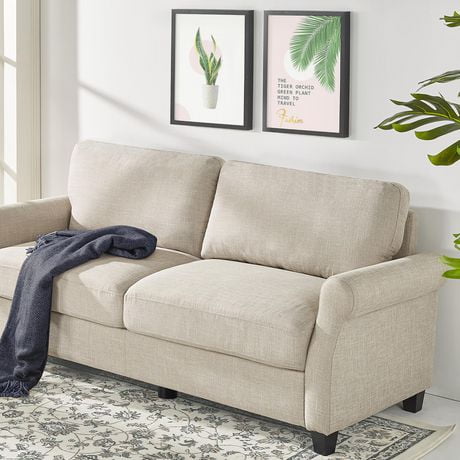 ZINUS Josh 3-Seat Upholstered Sofa / Easy, Tool-Free Assembly, Beige / 1 Year Warranty