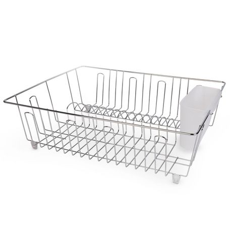 Mainstays Small Wire Dish Rack - Chrome - 14.17 W x 12.64 L x 5.67 H