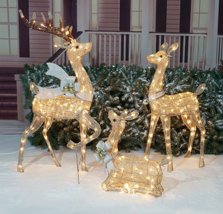 Holiday Time Deer Family Sculpture | Walmart Canada