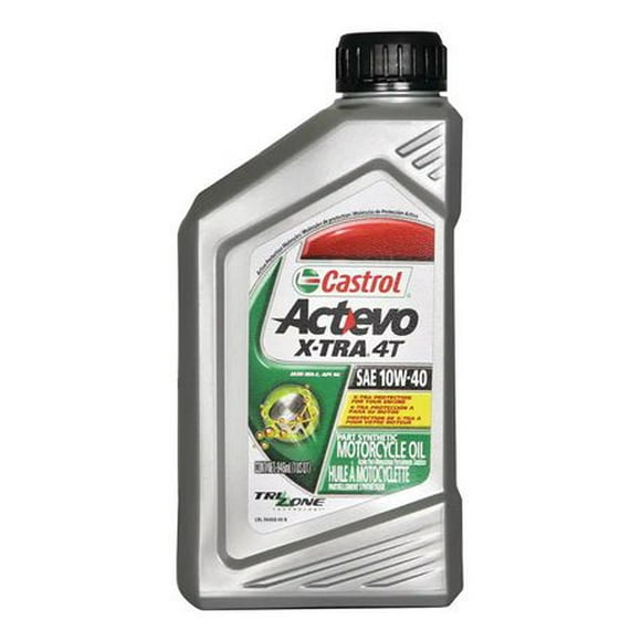 Castrol Actevo X-tra 4-Stroke Semi-Synthetic Motorcycle Oil 10W40, 946-mL, Semi synthetic, 4-stroke motorcycle oil