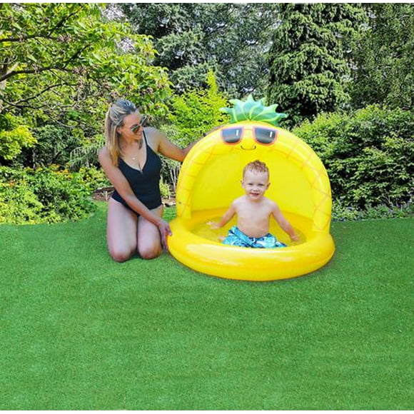 Bluescape piscine avec ombre ananas pour les enfants de 1 - 3 ans Installation rapide et facile