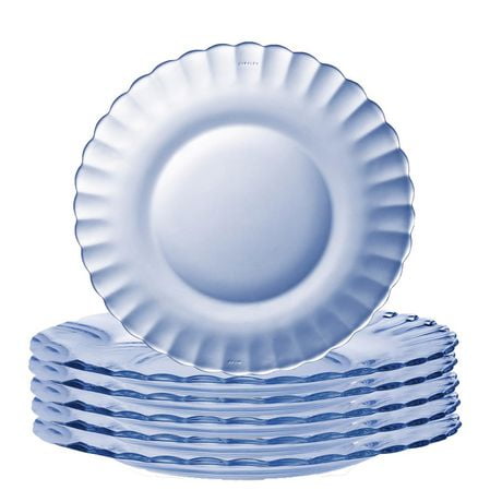 Duralex Picardie Assiette plate Marine 23 cm, Ensemble de 6