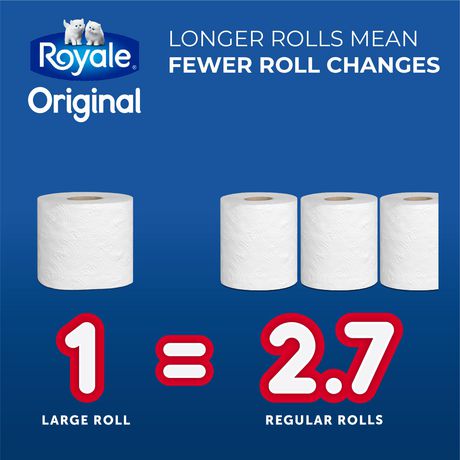 Royale Original, Soft Toilet Paper, 30 Large equal 80 rolls | Walmart ...