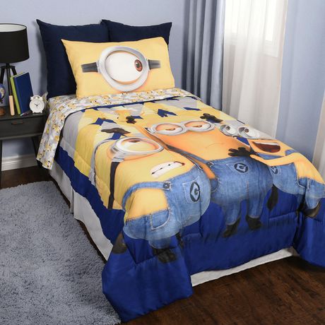 Minions 4 Piece Twin Bedding Set With, Minion Twin Bedding Set