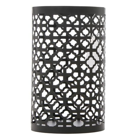 Geometric Black Pillar Candle Holder | Walmart Canada