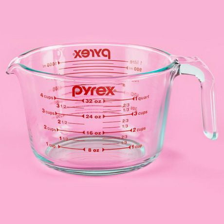 Tasse à mesurer Pyrex Original en verre - 4 tasses/1 L Tasse à mesurer en verre