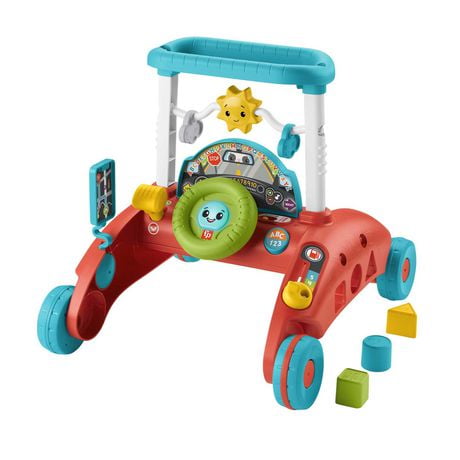 ​Fisher-Price 2-Sided Steady Speed Walker, interactive baby walking toy with Smart Stages learning  - English & French Version, Ages 6 - 36M