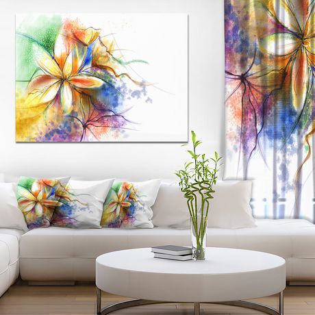 Design Art Multi Color Flower Fusion Canvas Print | Walmart Canada