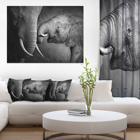 Design Art Elephants Showing Affection Canvas Print | Walmart Canada