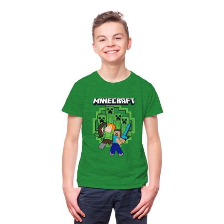 T-shirt à manches courtes Minecraft All Aboard pour garçons