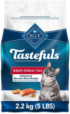 BLUE Tastefuls Adult Indoor Salmon Brown Rice Natural Dry Cat