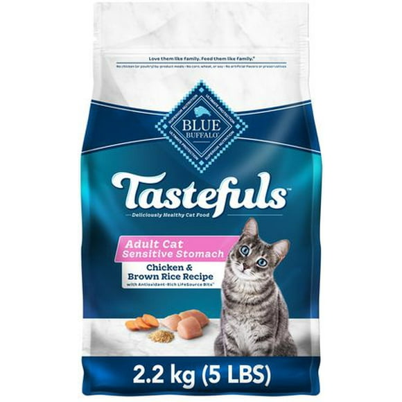 BLUE Tastefuls Sensitive Stomach Adult Natural Dry Cat Food, 2.2kg