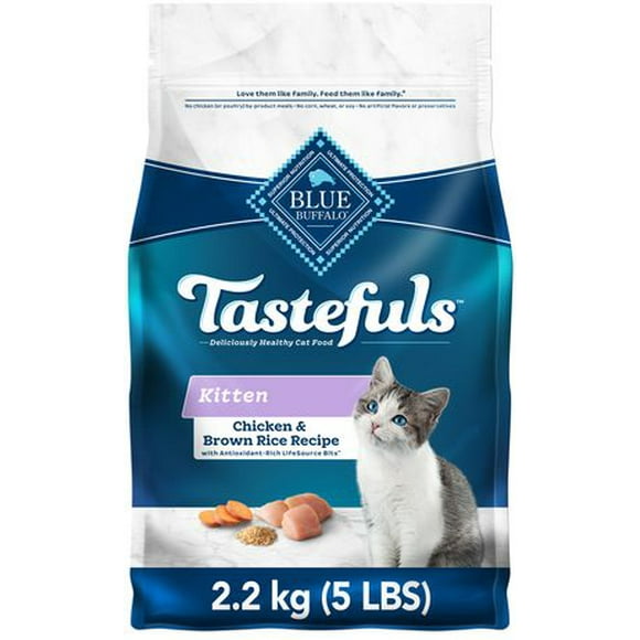 BLUE Tastefuls Kitten Chicken & Brown Rice Natural Dry Cat Food, 2.2kg