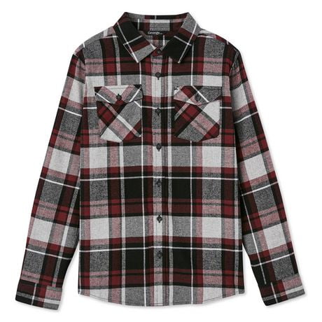 George Boys' Plaid Flannel Shirt | Walmart Canada