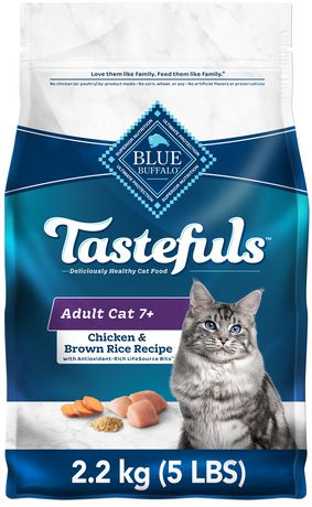 BLUE Tastefuls Chicken Brown Rice Adult Cat 7 Natural Dry Cat