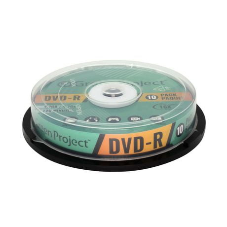 Green Project Enregistrable DVD-R 16X 10 paquet boîte de gâteau DVD-R 10 paquet