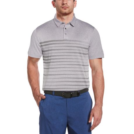 Men's Performance Short Sleeve Striped Golf Polo Shirt | Walmart Canada