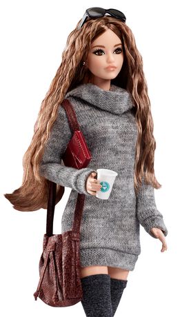 barbie the look sweater dress doll walmart