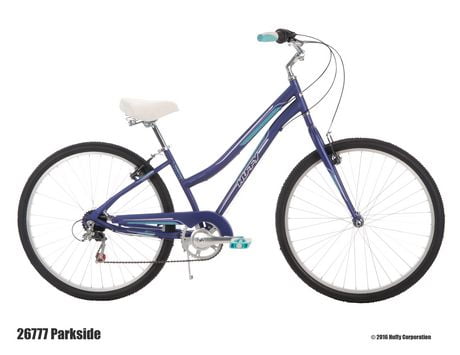 huffy 27.5 inch parkside se men's comfort bike with perfect fit frame stores