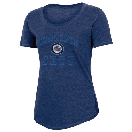 NHL Ladies Winnipeg Jets Scoop Neck short Sleeve Classic Fit T-Shirt ...
