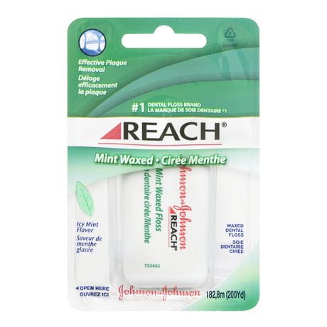 J&J Reach Waxed Dental Icy Mint Flavour Floss | Walmart Canada