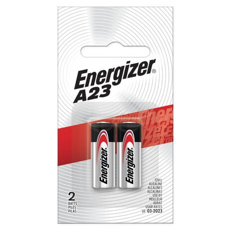Energizer A23 Batteries (2 Pack), Miniature Alkaline Small Batteries, Pack of 2 batteries