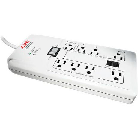 APC 2030 Joules Surge Protector with Phone Protection, 8-Outlet, 6 ft
