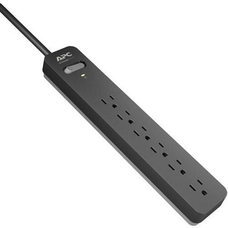 APC Surgearrest 6 Outlet 540 Joules Surge Protector with 3' Cord