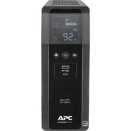 Onduleur tour APC by Schneider Electric Back-UPS Pro 1,0 KVA, noir