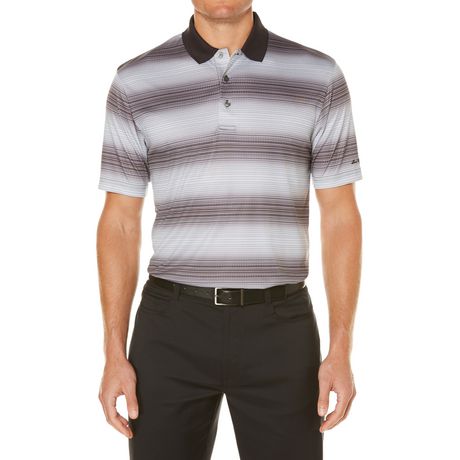 Ben Hogan Men's Golf Performance Textured Print Stripe Polo Shirt ...