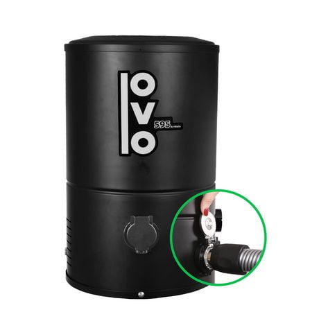 NEW CONCEPT: OVO, Portable Central Vacuum System ( NO PIPING REQUIRED), Lightweight and easy to move, Use with disposable filtration bags only, Power of 595 Air Watts, 18 Gal / 4.75L. Ideal for studio, condo and apartment