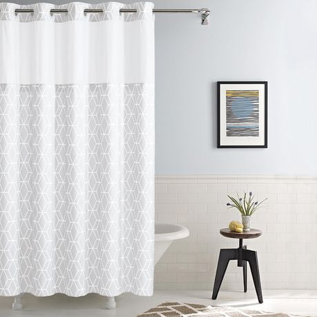 Hookless® Brand 3-in-1 Prism Shower Curtain - White | Walmart Canada