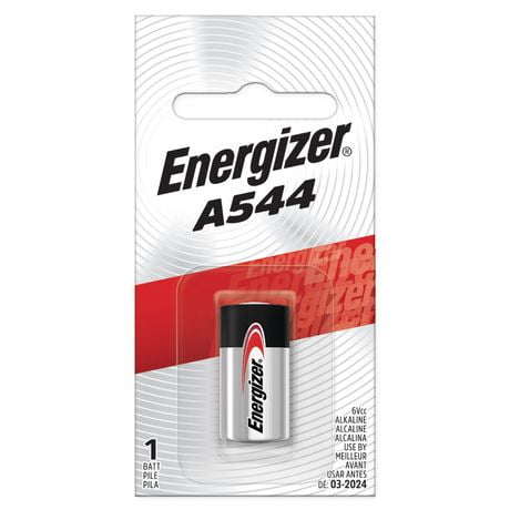 Energizer A544 Battery (1 Pack), 6V Miniature Alkaline Small Battery, Pack of 1 battery