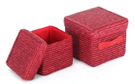 Set Of 2 Straw Baskets Walmart Canada   1269329 