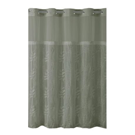 Palm Leaves Shower Curtain, Palm Leaf Hookless Shower Curtain