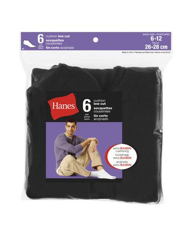 Hanes Mens Cushion Low Cut Sock – 6 Pairs | Walmart Canada