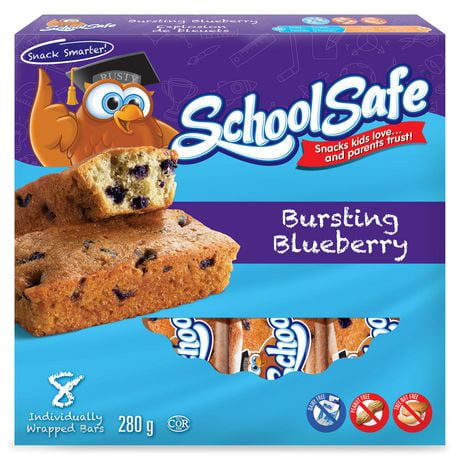 School Safe Bursting Blueberry Muffin, 8 PK Individually Wrapped Blueberry Muffin Bars