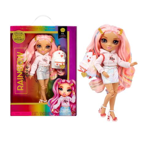 Rainbow Junior High Special Edition Kia Hart - 9" Pink Posable Fashion Doll