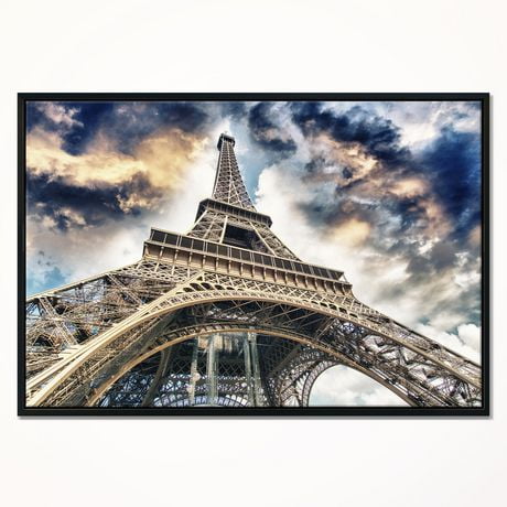 Design Art The Paris Paris Eiffel Towerview from Ground Framed Canvas ...