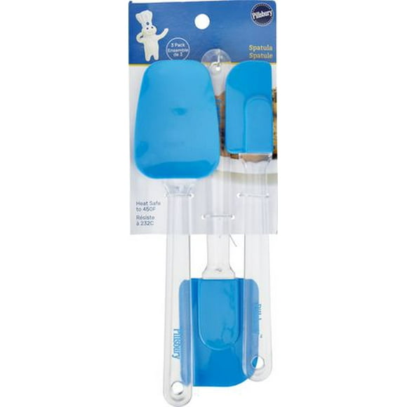 Pillsbury 3 Piece Silicone Spatula Set, 3 Piece Spatula Set