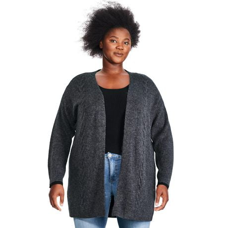 George Plus Women's Open Front Cardigan, Sizes 1X-4X