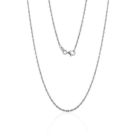 Luxury Designs 18” unisex Sterling Silver Singapore link chain ...