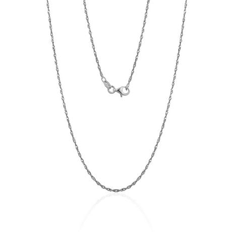 Luxury Designs 18” unisex Sterling Silver Singapore link chain