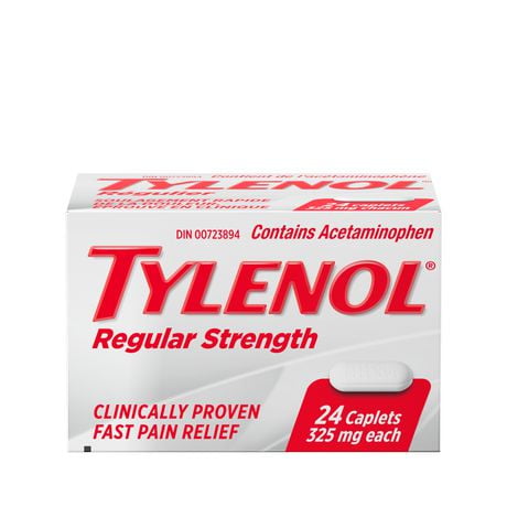 Tylenol Acétaminophène à 325 mg, analgésique, régulier, caplets 24 u.