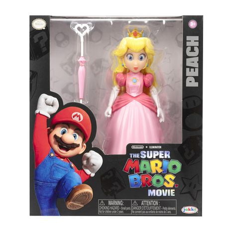 Super Mario Bros Le Film – Série de figurines de 5" avec accessoire – Figurine Princesse Peach avec Parapluie comme accessoire