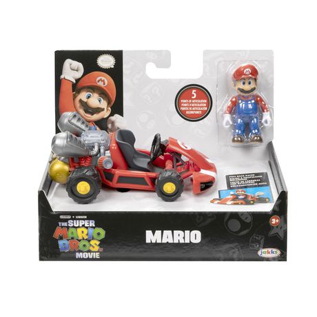Super Mario Bros Le Film – Figurine 2,5 avec Voiture de course à