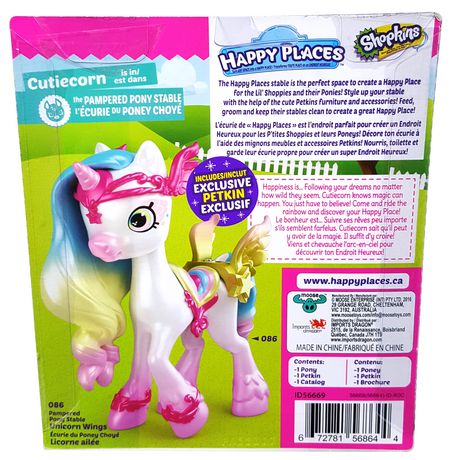 Cutiecorn Pampered Pony Stable Shopkins Happy Places Pony 3 SHP