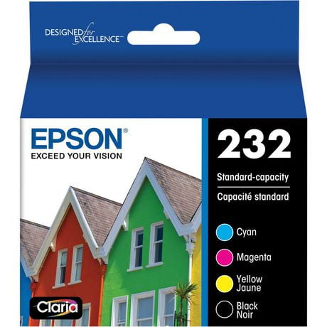 Epson T232 Ink Cartridges - Standard Yield - Black/Cyan/Magenta/Yellow