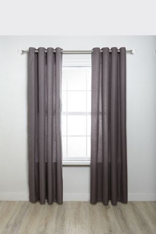 Hometrends Facetted Acrylic Ball 1 Drapery Rod Set 66 120 Nickel