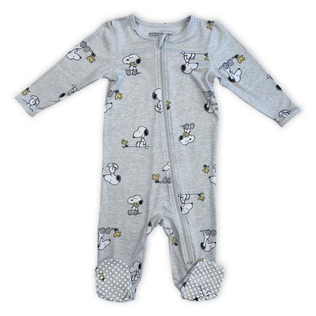 Peanuts Infant boys long sleeve, footed sleeper, Sizes 0 to 24 Months